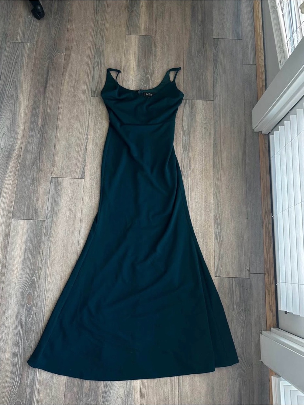 Lulu's Teal Scoop-Neck Maxi Dress